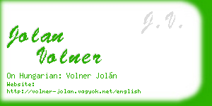 jolan volner business card